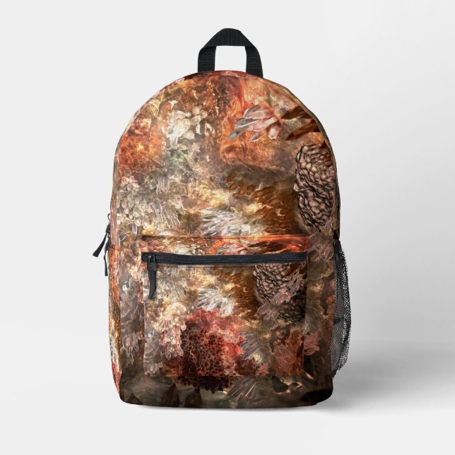 Ebenen von Kristallen mit rustikaler Färbung Bedruckter Rucksack (Vorderseite)