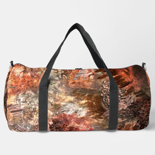 Ebenen von Kristallen mit rustikaler Färbung Duffle Bag (Vorderseite)