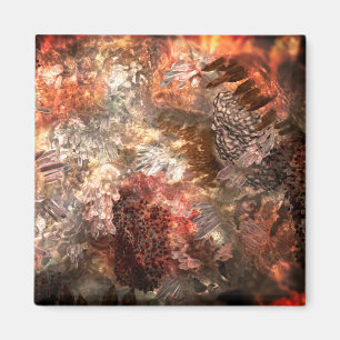 Ebenen von Kristallen mit rustikaler Färbung Magnet