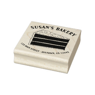 Ebenenkuchen, gebacken durch Personalisierte Backw Gummistempel