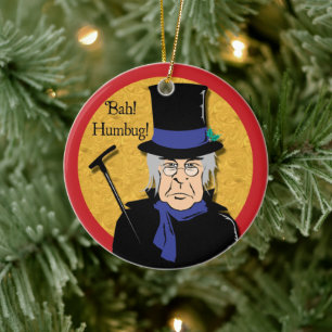 Ebenezer Scrooge Bah! Humbug! Keramik Ornament