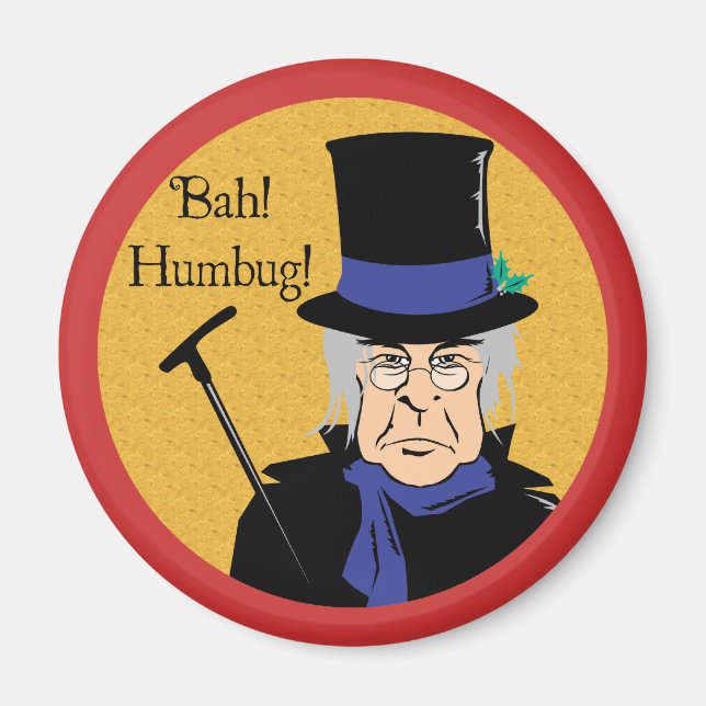 Ebenezer Scrooge Bah! Humbug! Magnet (Vorne)