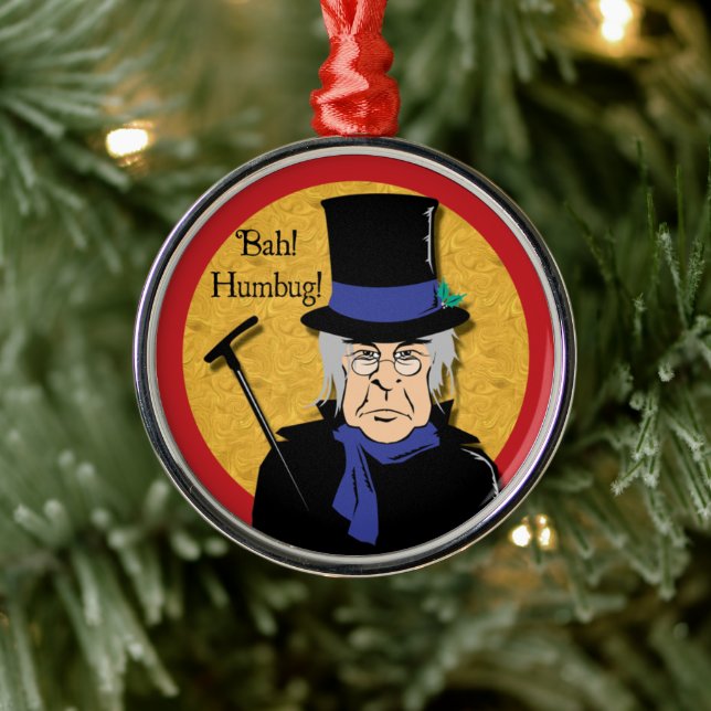 Ebenezer Scrooge Bah! Humbug! Ornament Aus Metall (Baum)