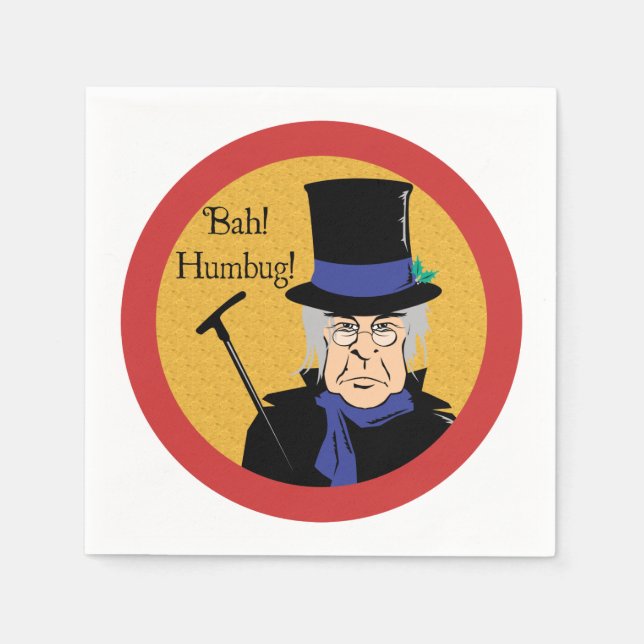 Ebenezer Scrooge Bah! Humbug! Serviette (Vorderseite)