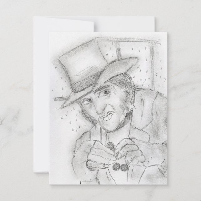 Ebenezer Scrooge Party laden ein Einladung (Vorderseite)