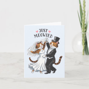 Ebenfalls geheiratete Ehepaare Katze Lustige Hochz Karte