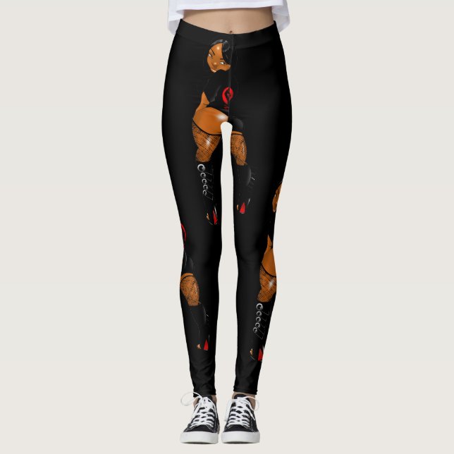 Ebenholz dünn u. Sammlung m Leggings (Vorderseite)