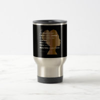 Ebenholz-Frau, diese Tasse ist ein Symbol der Ermä