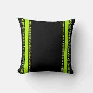 Ebenholz-Lime Moderne afrikanische schwarze und gr Kissen
