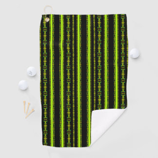 Ebenholz-Lime Modernes Afrikanisch Schwarz & Grün Golfhandtuch