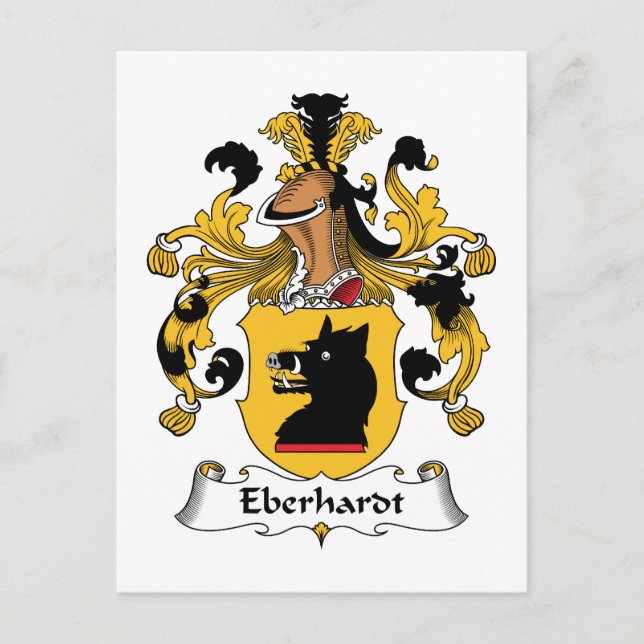 Eberhardt Familienwappen Postkarte (Vorderseite)