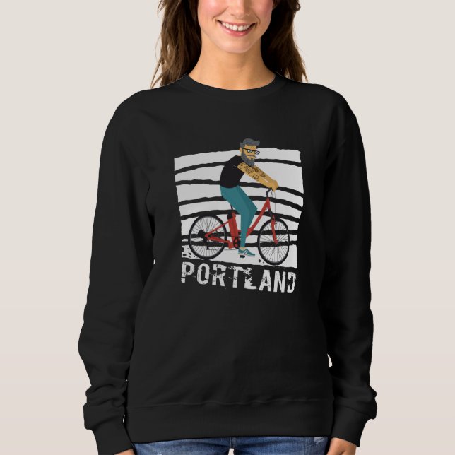 Ebike Cycling Scooters Portland Ebike Cyclist Sweatshirt (Vorderseite)