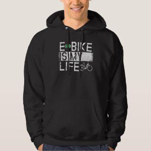 Ebike Radfahren Retro E Bike Cyclist Battery Bicyc Hoodie