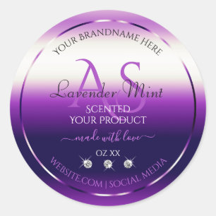 Éblouissant Purple Produit Étiquettes Diamants Mon