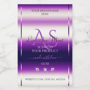Éblouissant Purple Produit Étiquettes Diamants Mon