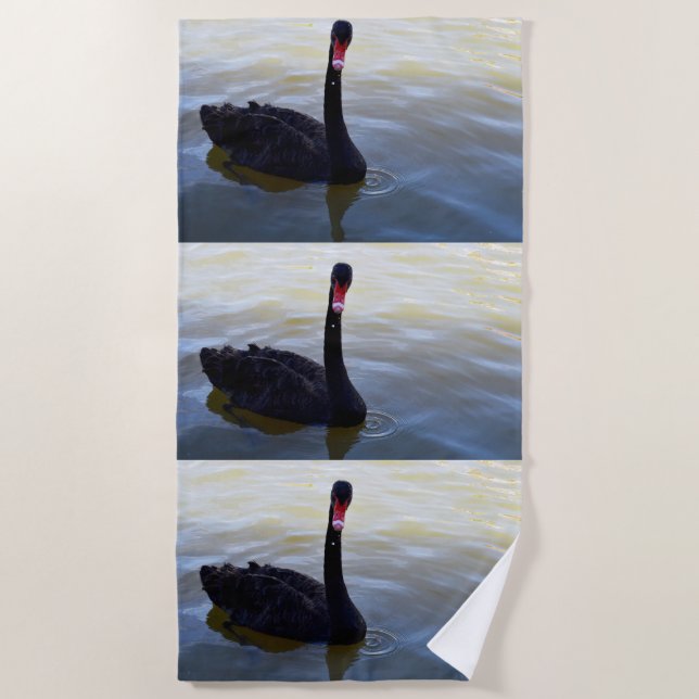 Ebonschwarze Schwäne, Badetuch-Set Strandtuch (Vorderseite)