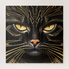 Ebony and Gold Cat