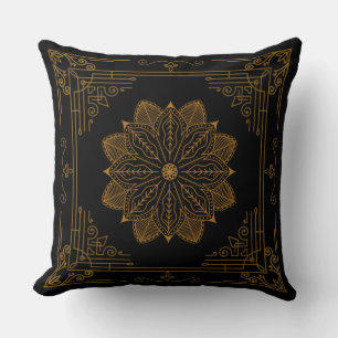 "Ebony" Art Nouveau Kissen