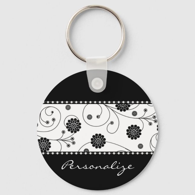 Ebony Bloom Banner Schlüsselanhänger (Vorderseite)
