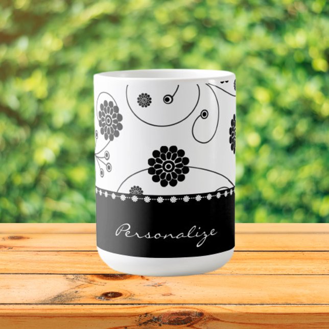 Ebony Bloom Banner Tasse (Ebony Bloom Banner Coffee Mug)