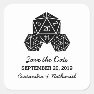 Ebony D20 dés Enregistrer les stickers Date