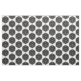 Ebony D20 Dice Fabric Stoff