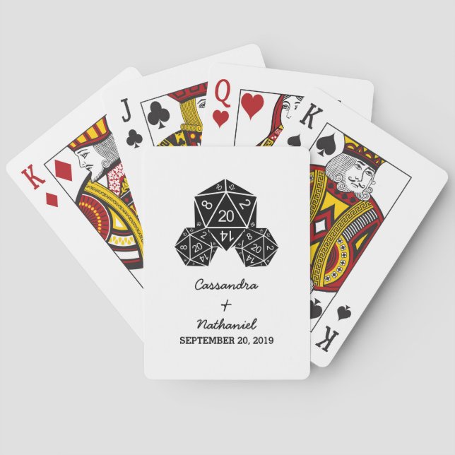 Ebony D20 Dice Wedding Playing Cards Spielkarten (Rückseite)