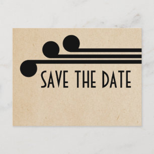 Ebony Deko Chic Save the Date Postkarte