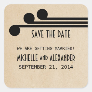 Ebony Deko Chic Save the Date Stickers