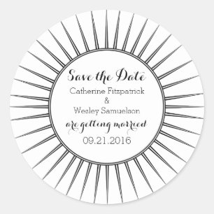 Ebony Deko Retro Save the Date Stickers
