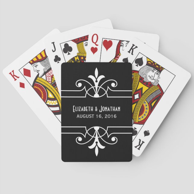 Ebony Extravagant Ornamental Playing Cards Spielkarten (Rückseite)
