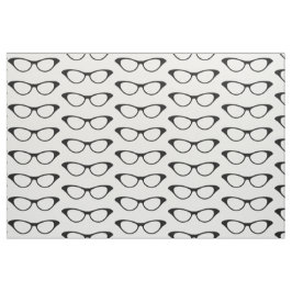 Ebony Girly Geek Glasses Fabric Stoff