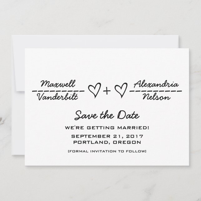 Ebony Heart Equity Save the Date einladen Einladung (Vorderseite)