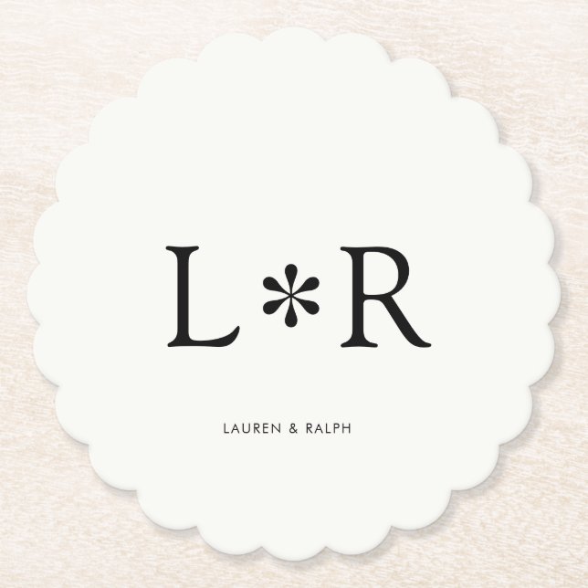 Ebony & Ivory Simple Chic Couple Untersetzer (Vorderseite)