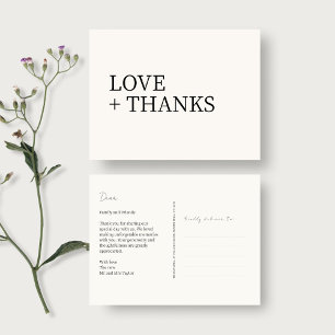 Ebony & Ivory Vielen Dank für Ihre Hochzeit auße Postkarte