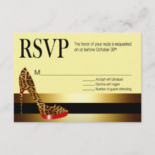 Ebony Leopard Stiletto Stripes UAWG RSVP Karte