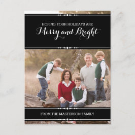 Ebony Simply Chic Holiday Foto Postkarte