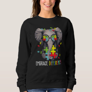 Ebrace Differenzen Elephant Funny Autism Awarenes Sweatshirt