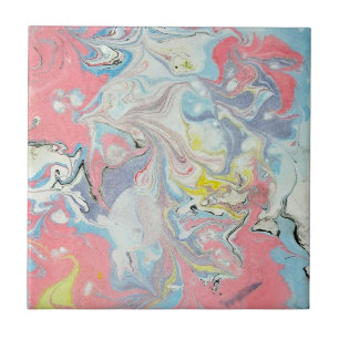 Ebru Kunst Pastell Abstrakt Fliese