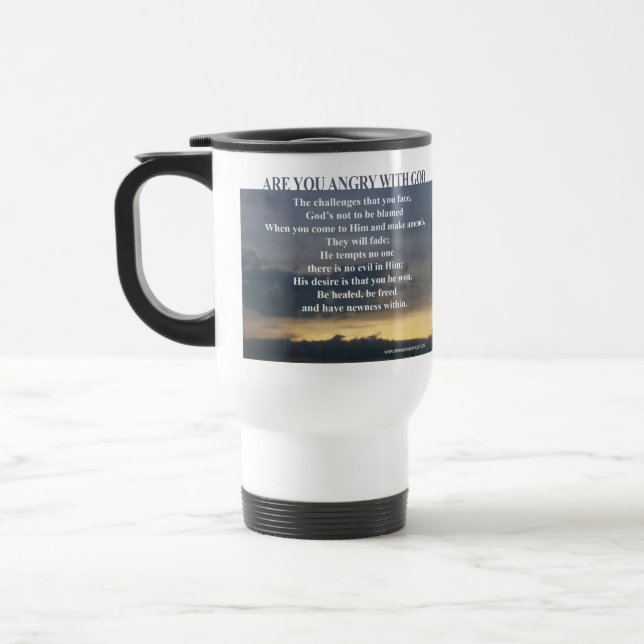 EC sind Sie wütend auf Gott, Reisen/Tasse Reisebecher (Links)