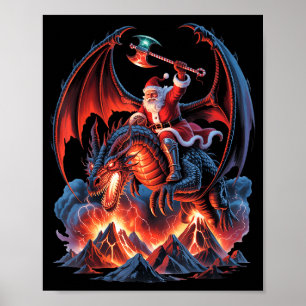 Ec Weihnachtsfantasie - Mmo Mystischer Santa reite Poster
