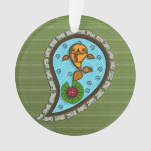 Écaille l'ornement acrylique de poisson rouge