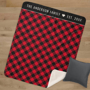 Écarlate Famille Plaid Monogramme