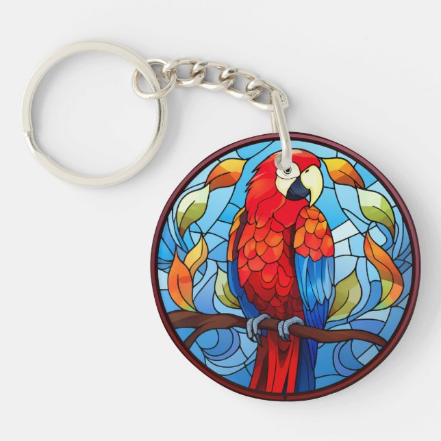 Écarpe en verre doux Macaw Parrot Bird (Devant)