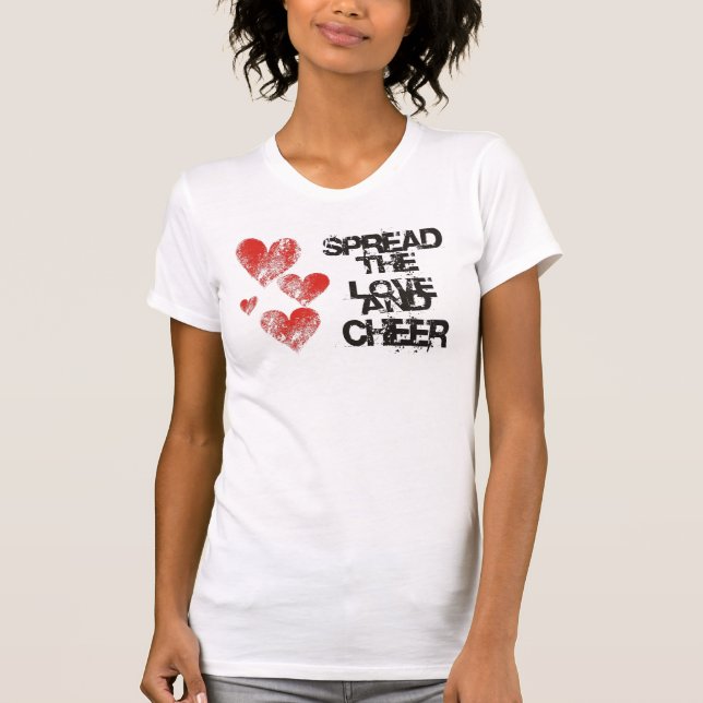 Écartez l'amour et encouragez le T-shirt détruit (Devant)