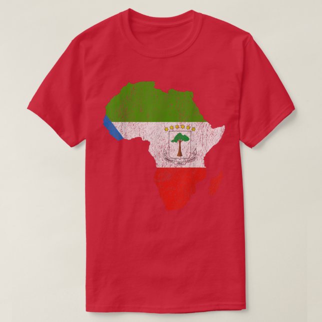 Ecatorial Guinea Flag Africa Kontinent Ecuador T-Shirt (Design vorne)