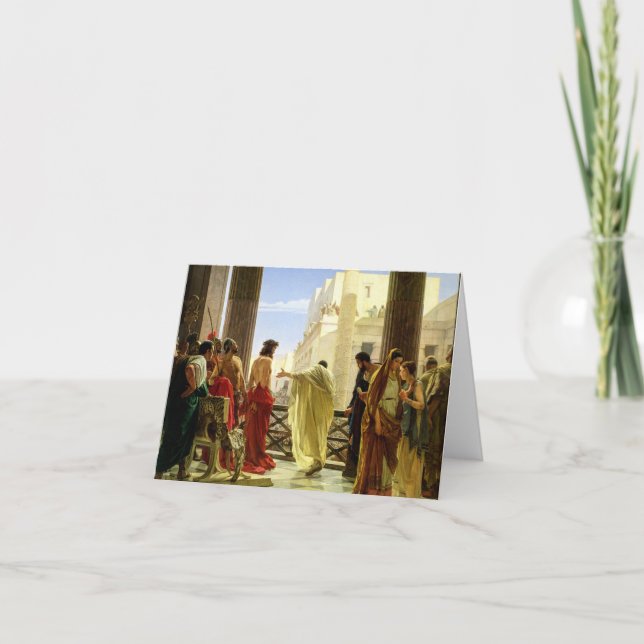 Ecce Homo, 1871 von Antonio Ciseri Dankeskarte (Vorderseite)