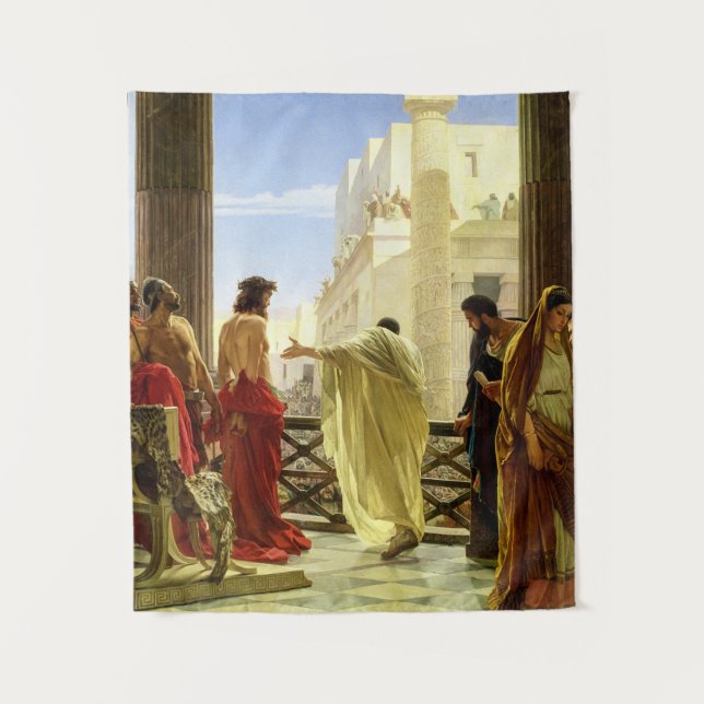 Ecce Homo, 1871 von Antonio Ciseri Wandteppich (Vorderseite)