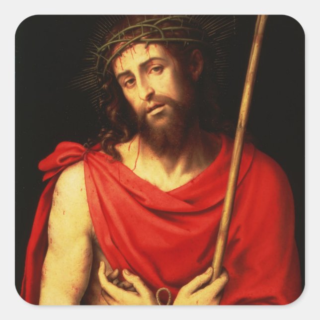 Ecce Homo Quadratischer Aufkleber (Vorderseite)