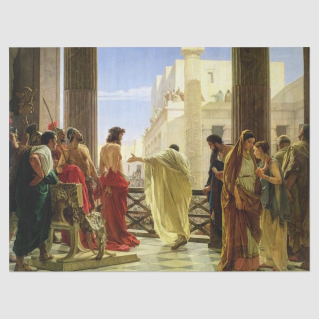 Ecce Homo von Antonio Ciseri Seidenpapier (Vorderseite)